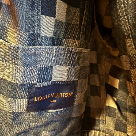 Louis Vuitton Denim Damier Print Jacket By Pharrell NWT - Picture 8 of 12